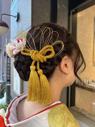 セミロング ヘアアレンジ ナルカワ アユミのヘアスタイル