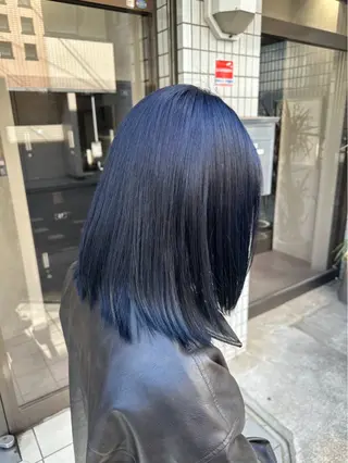 セミロング 縮毛矯正 特化アツシのヘアスタイル