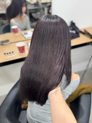 ミディアム カラー ヘアアレンジ 🤍淡色ピンク&ラベ ンダーYUKI🤍のヘアスタイル