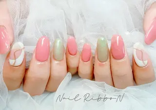 ネイル ネイルリボン 石田のネイルデザイン