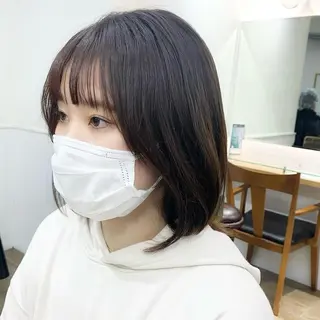 セミロング カラー パーマ ヘアアレンジ メンズ キッズ ネイル マツエク・マツパ 似合せレイヤー/ 柔らか透明感カラーのヘアスタイル