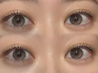 マツエク・マツパ 韓国風艶髪カラー× 束感まつ毛🎀美雨のマツエク・マツパデザイン