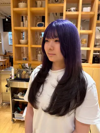カラー りお ハイライト/パーマのヘアスタイル