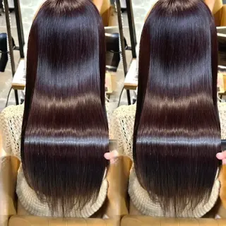 ロング 髪質改善/縮毛矯正/ レイヤーカットななこのヘアスタイル