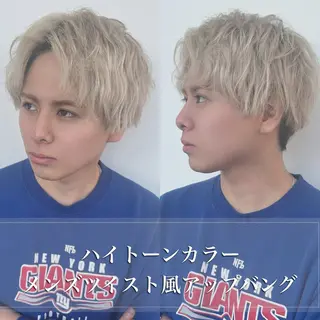 ショート カラー パーマ メンズ 朝楽メンズパーマ 🥇メンズカット吉田のヘアスタイル