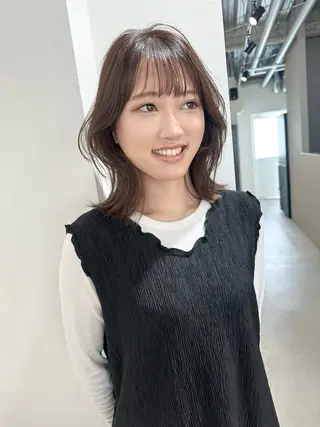 セミロング カラー 掛田 翔のヘアスタイル