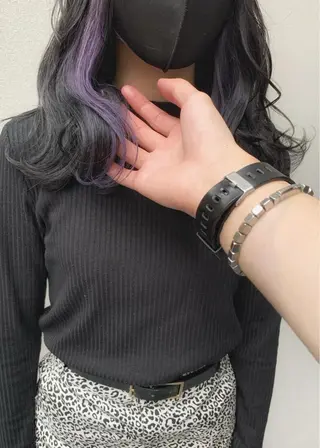 セミロング カラー 矢野 晃平のヘアスタイル