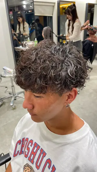 ショート パーマ 海外風パーマ カラー特化園田　楓莉のヘアスタイル