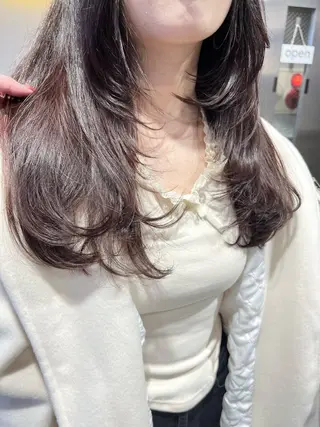 ロング カラー パーマ ヘアアレンジ メンズ 上品＆韓国風 🥀海心🥀のヘアスタイル