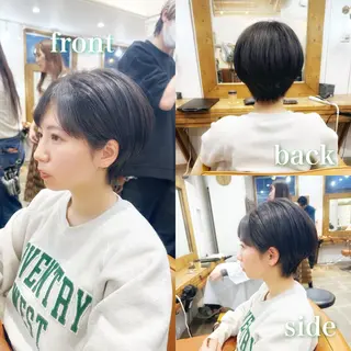 ショート カラー 👑銀座ショート/ 絶壁補正/金子涼👑のヘアスタイル