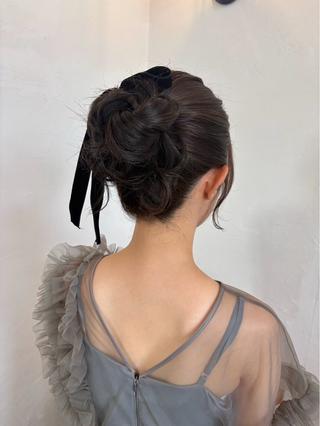 ロング ヘアアレンジ 吉岡 茉穂のヘアスタイル