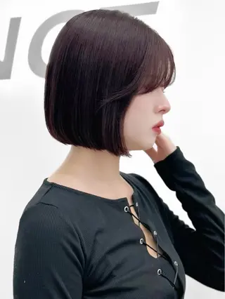 ショート カラー ヘアアレンジ 縮毛矯正🤍 盛れるボブ/ひかりのヘアスタイル