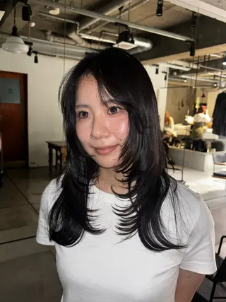 ミディアム 🎀抜け感ナチュラル 🎵asuna🪽のヘアスタイル