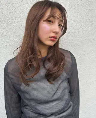 セミロング タテイシ アサノのヘアスタイル