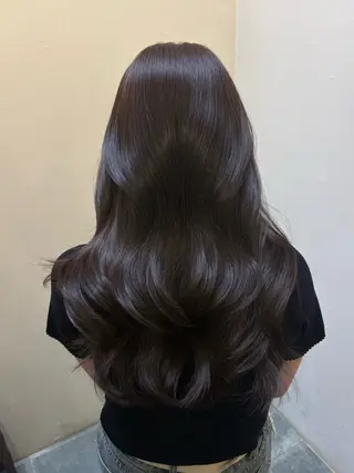 ロング カラー 赤み・黄み消しカラー 🤍韓国ヘア アオイのヘアスタイル