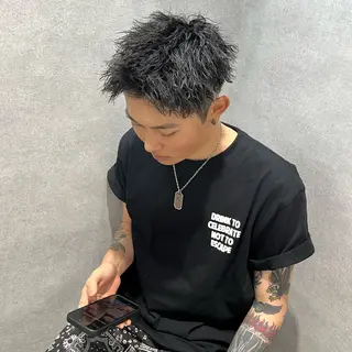 ショート カラー パーマ メンズ 🔥メンズ 特化🔥菊水皐暉🔥のヘアスタイル