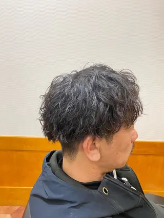 ミディアム パーマ メンズ 森　敦生👑 メンズカット＆パーマのヘアスタイル