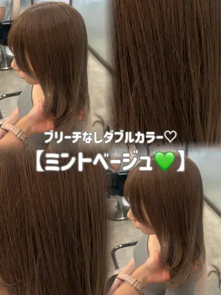 ミディアム カラー 結べるレイヤー/ 透明感カラー/和奏のヘアスタイル