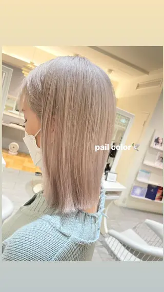 ミディアム 松田 アカリのヘアスタイル