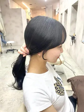 ロング レイヤー/顔まわり/ 艶カラー/長野/あやのヘアスタイル