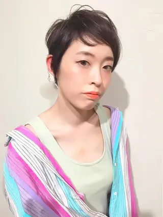 ショート カラー 柔らか垢抜けカラーと カット🫧ASUKAのヘアスタイル