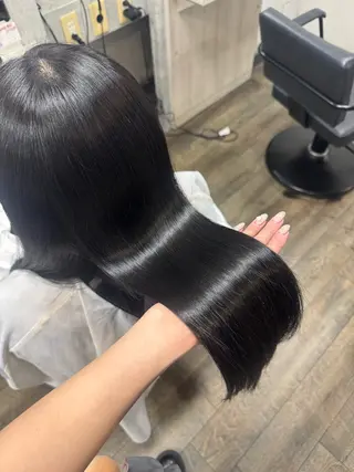 セミロング カラー Rena/韓国 /ワンホンヘアのヘアスタイル