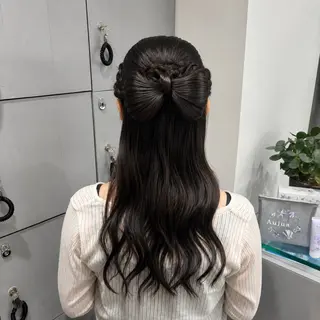ロング ヘアアレンジ カラー/アレンジ/ yuzu🐈‍⬛🩶のヘアスタイル