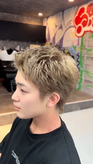 カラー メンズ keany錦糸町 ハセベユウのヘアスタイル