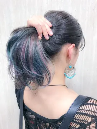 セミロング カラー BOX mico.のヘアスタイル