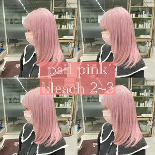 セミロング カラー ピンクカラー🎀/ ミルクティー🍼花音のヘアスタイル