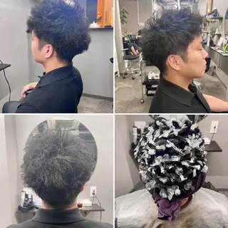 パーマ メンズ 🌹ミラクル美容師 🌹ブリーチくっぽのヘアスタイル