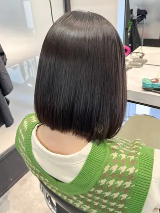 ショート パーマ 美髪矯正 韓国レイヤーのヘアスタイル