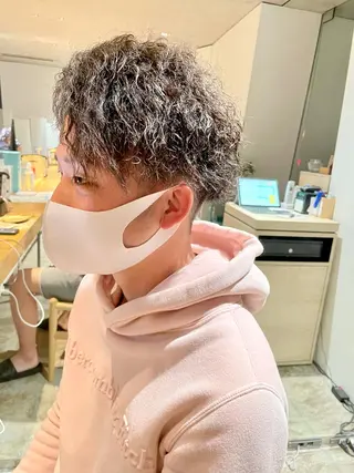 ショート パーマ メンズ 新井啓介 宇都宮美容師のヘアスタイル