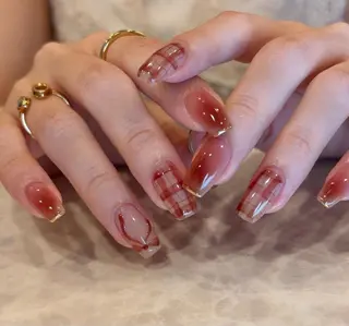 ネイル YumiNail 長さだし&ハンドケアのネイルデザイン
