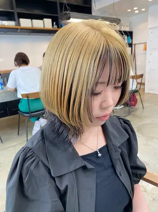 ショート カラー 白髪ぼかし/ショート /ミニボブだいじのヘアスタイル