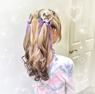 ヘアアレンジ 💖韓国カラー エクステmikotoのヘアスタイル