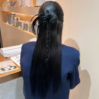 ロング ヘアアレンジ ✨カチモリ✨レイヤー 韓国ヘア🇰🇷ゆいのヘアスタイル