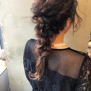 ロング カラー ヘアアレンジ 川上 智汐のヘアスタイル