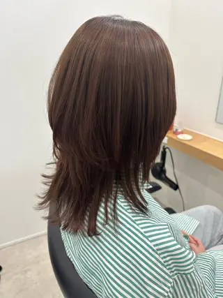 セミロング カラー レイヤー/ヘアセット 💐nao.のヘアスタイル