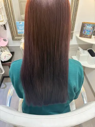 ロング カラー ✨透明感カラー✨ ☘️くすみカラー☘️のヘアスタイル