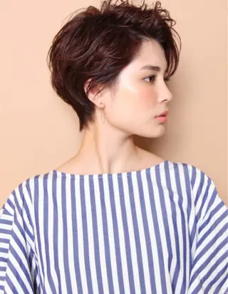 ショート カラー パーマ 浅沼 ゆいのヘアスタイル
