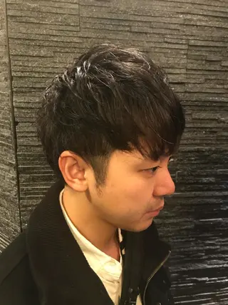 ミディアム メンズ HIRO GINZA 銀座一丁目店のヘアスタイル