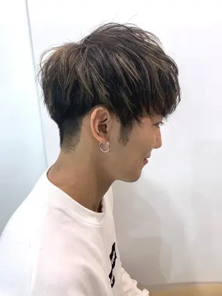 ショート パーマ メンズ メンズ縮毛矯正 細谷碧海のヘアスタイル