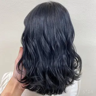 セミロング カラー ヘアアレンジ ダブルカラー｜ なおき｜池袋美容師のヘアスタイル