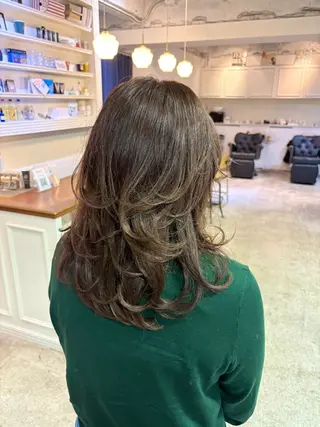 ロング カラー ヘアアレンジ 山崎 澪 レイヤーカット/大宮のヘアスタイル