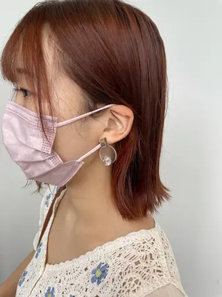 ショート カラー パーマ ヘアアレンジ ハイトーンカラー🤍 山下 優華のヘアスタイル