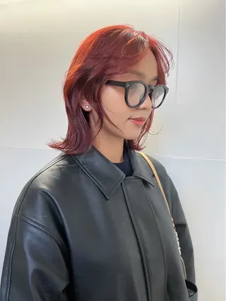 ミディアム カラー 🧤高明度ハイトーン 🧤莉音のヘアスタイル