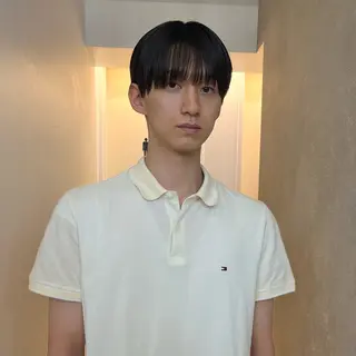 パーマ メンズ センターパート/カラ ーメッシュ📍ユリのヘアスタイル