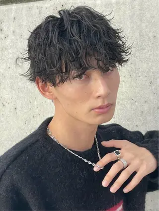 ショート メンズパーマ熊谷 フェザー/SOTAのヘアスタイル