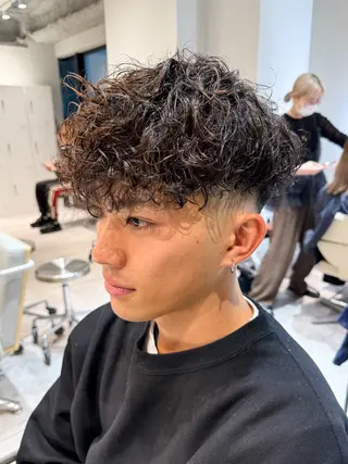 ショート パーマ メンズ メンズパーマ メンズ特化ryoのヘアスタイル